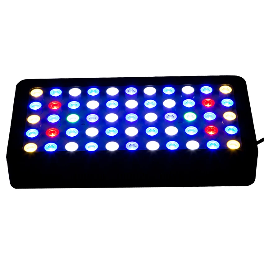 HYA05-LINSE-55X3W-B Intelligente Dæmpbar LED Lys Akvarium Bluetooth-Kontrol Fuld Spektret Belysning Til Coral Reef Fisk 165W