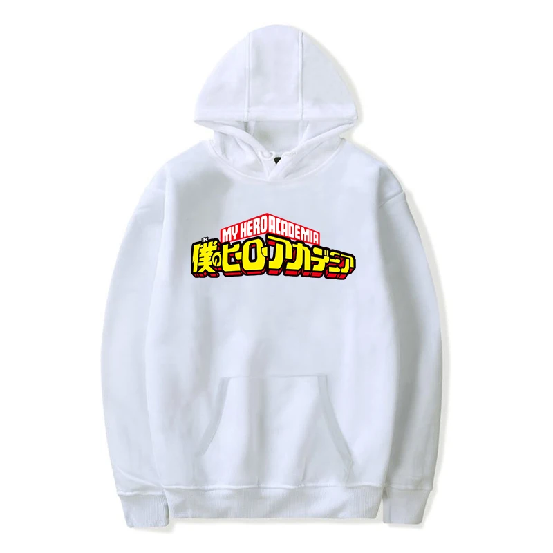 Anime Min Helt Akademisk Overdimensionerede Hoodie Hip Hop Sweatshirt Streetwear Lange Ærmer Hætteklædte Mænd Hættetrøjer Unisex Hoody Sportstøj