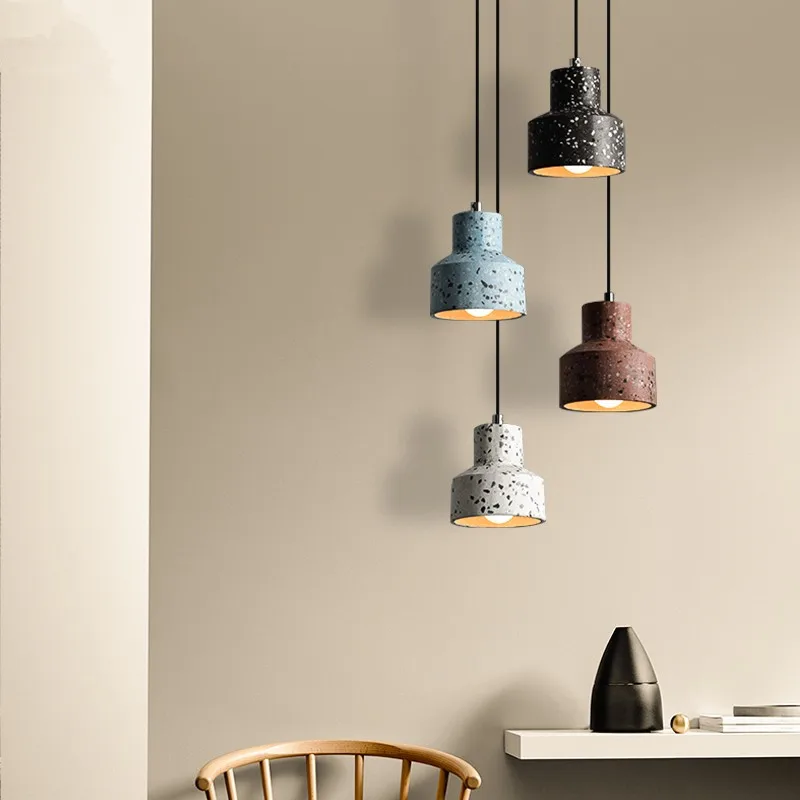 Terrazzo Farverige Retro Cement Industriel Pendel Lampe Kunst, Indretning Loftet Hængende Lampe til Køkken Soveværelse lysekrone
