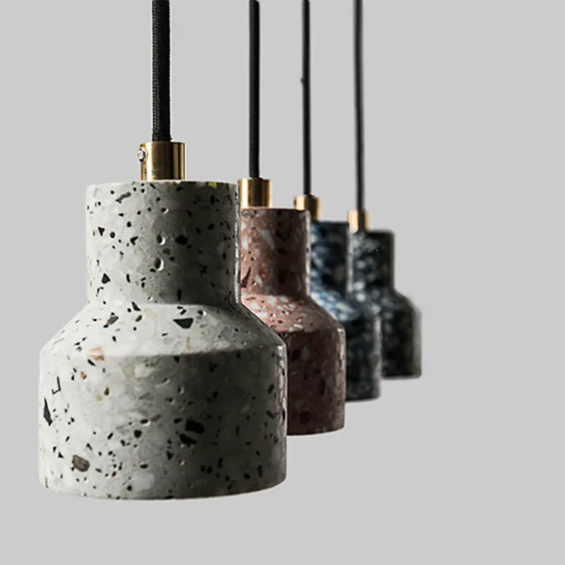 Terrazzo Farverige Retro Cement Industriel Pendel Lampe Kunst, Indretning Loftet Hængende Lampe til Køkken Soveværelse lysekrone