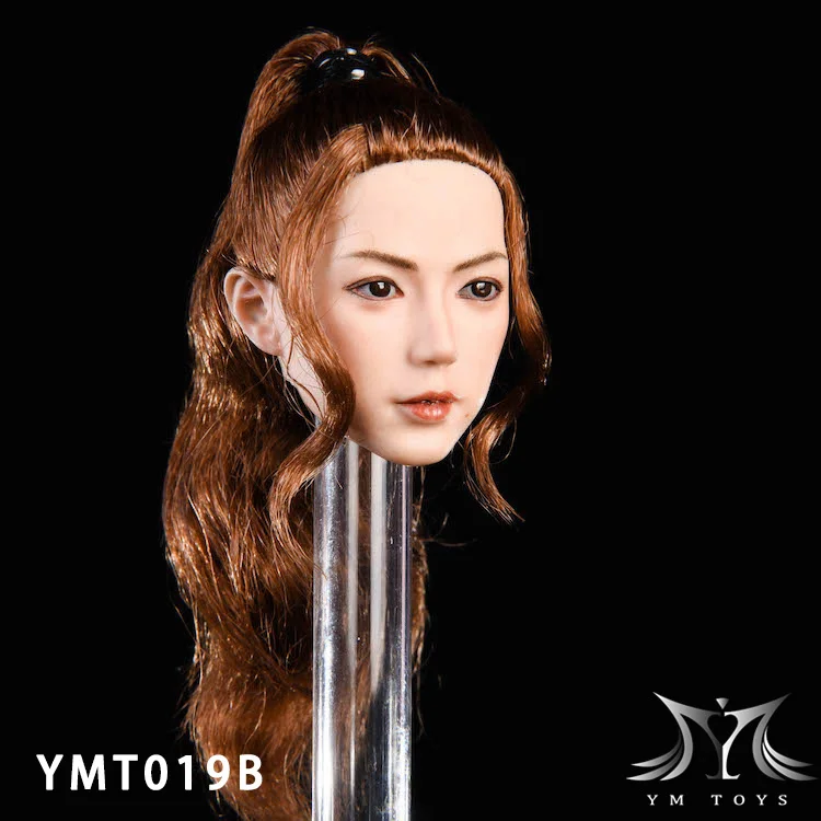 Collelctible YMT019 1:6 Skala Smuk Asiatisk Kvinde Hoved Forme Model jing Trængte til 12