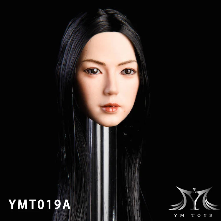 Collelctible YMT019 1:6 Skala Smuk Asiatisk Kvinde Hoved Forme Model jing Trængte til 12