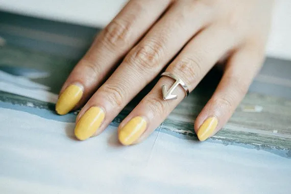 Simple elementer, Rune pil-finger-ring Sølv farve For Kvinder