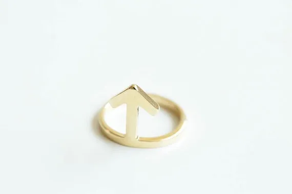 Simple elementer, Rune pil-finger-ring Sølv farve For Kvinder