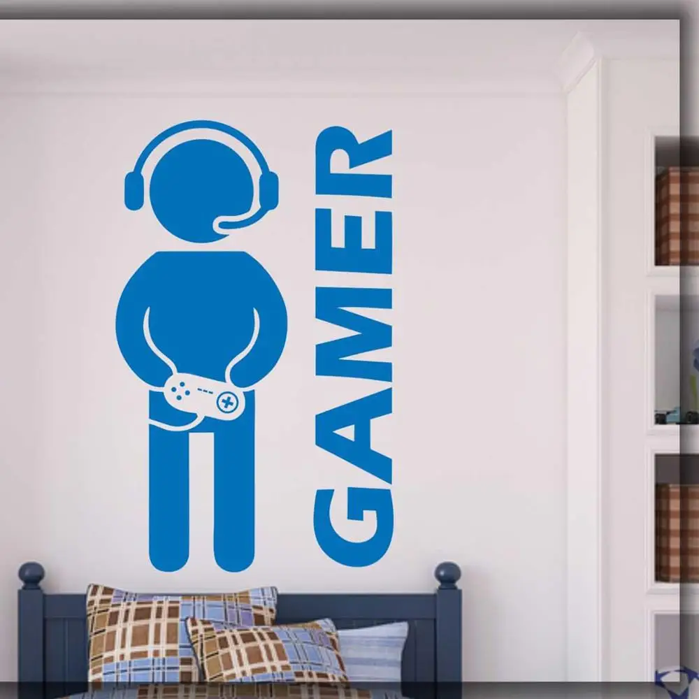 X-box Video gaming gamer vægoverføringsbillede Ps4 aftageligt vinyl indretning mærkat hjem udsmykning til teenager værelse soveværelse drenge fødselsdag gave G528