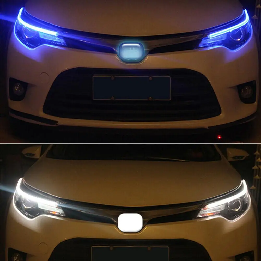 2STK Bil LED Lys Stribe APP Control Kørelys Fleksibel LED Vandtæt Lampe Bånd Bånd RGB