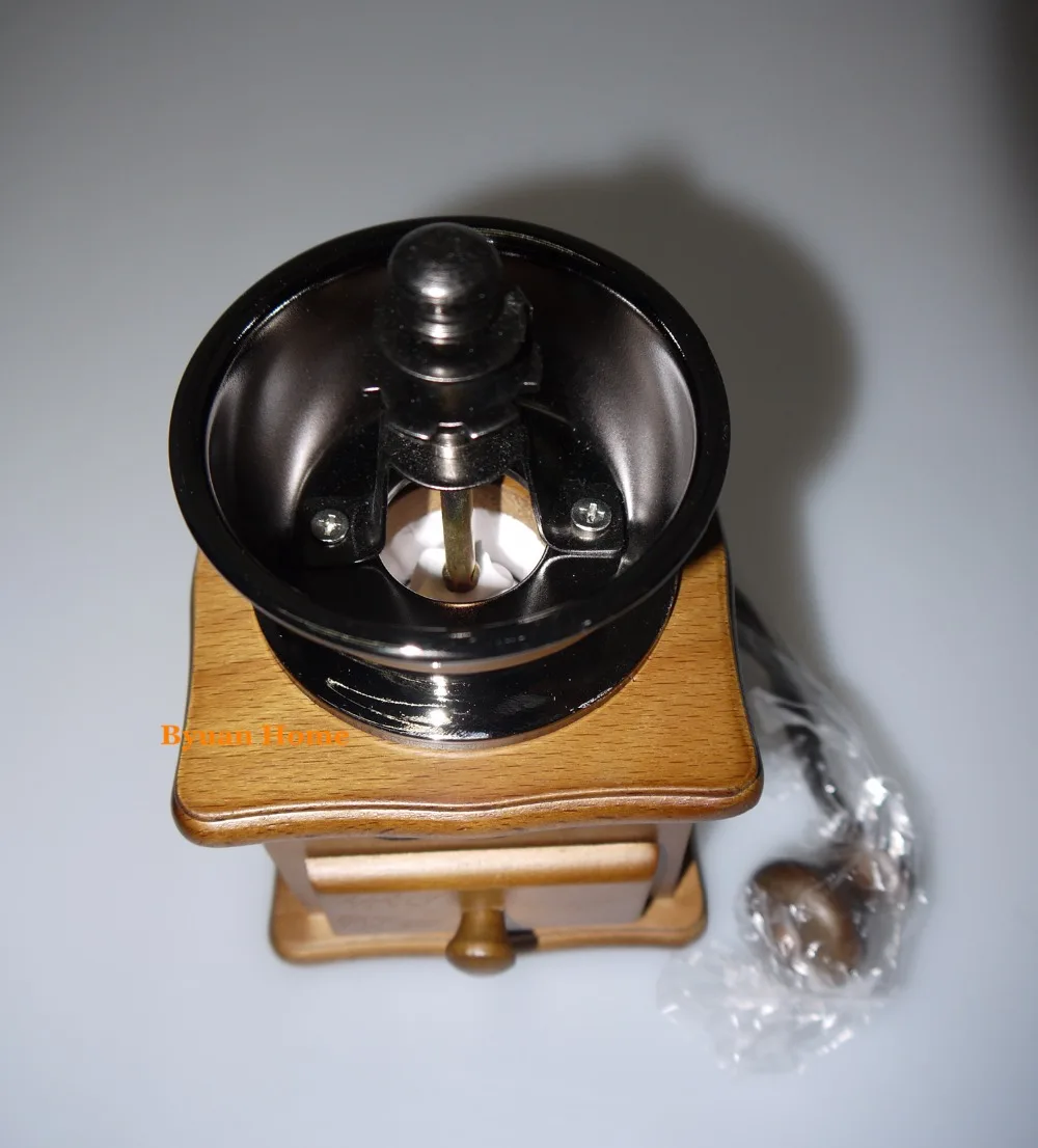 BYUAN HJEM Lager Lys farve MMG13 Klassiske keramiske slibning af grater Høj kvalitet manuel kaffekværn, vejledning og værktøjer