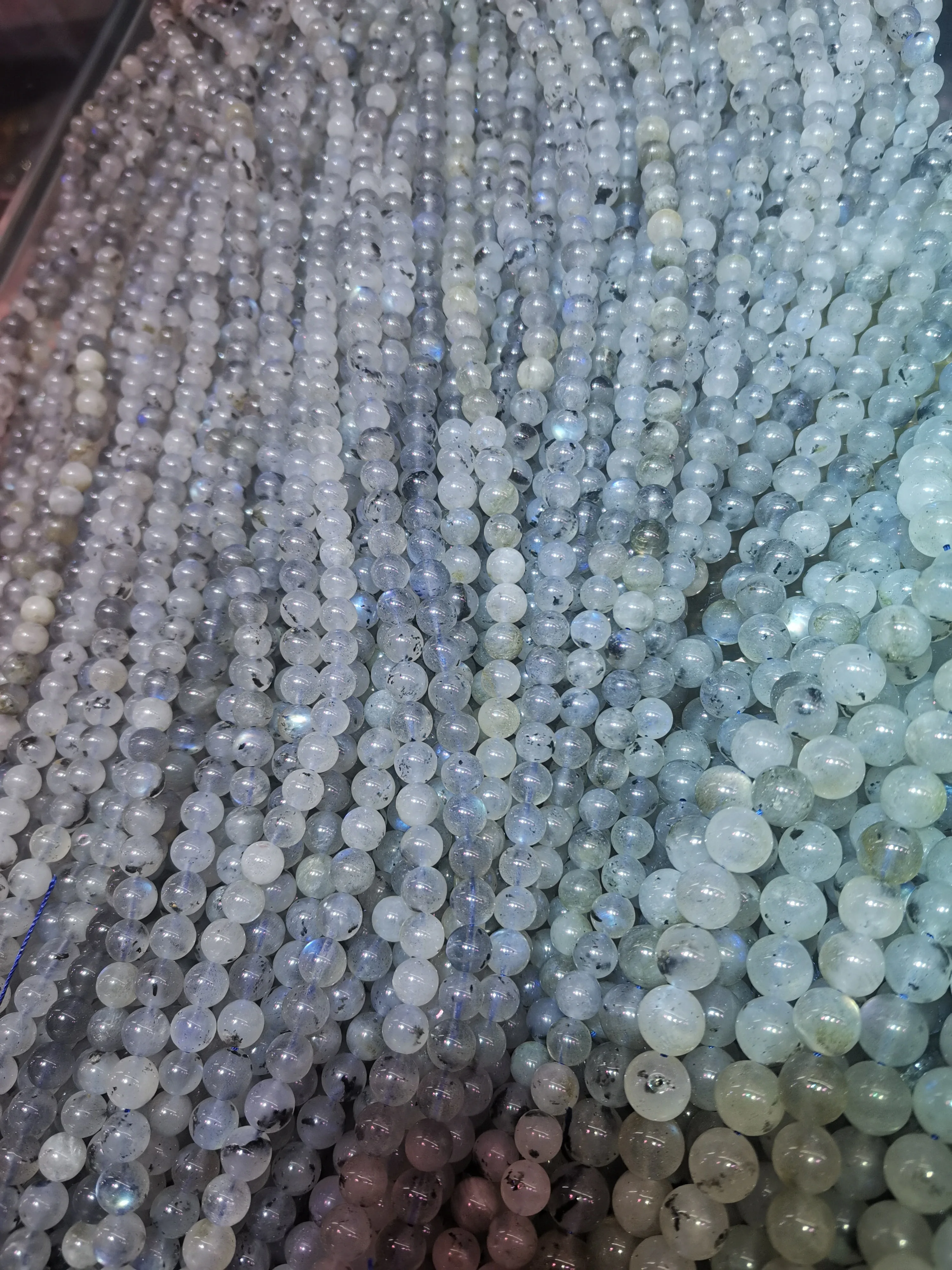 6 8 fuchsia labradorit sten naturlig sten rundt løse perler bruge til at lave DIY armbånd halskæde valgte størrelse smykker