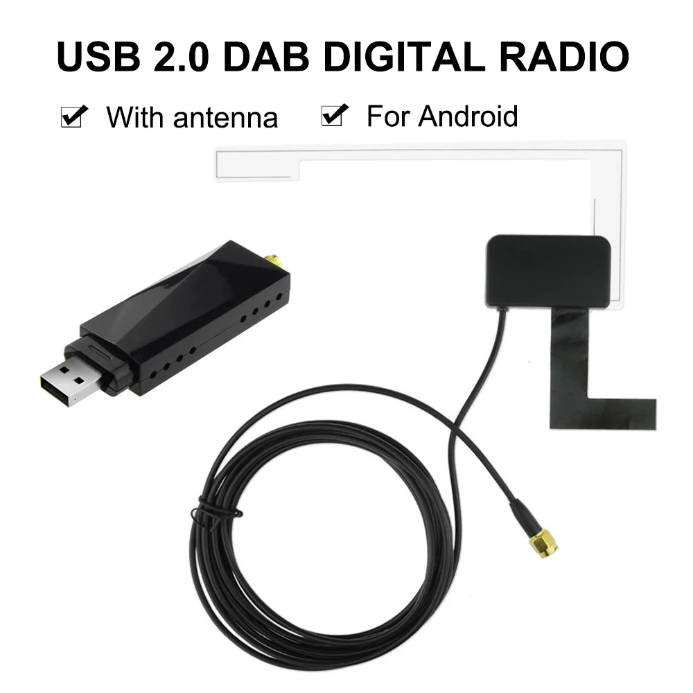 DAB Bil Radio Tuner Receiver USB-Stick DAB-Boks til Android Bil DVD omfatte Antenne USB-Dongle Digital Audio Broadcasting