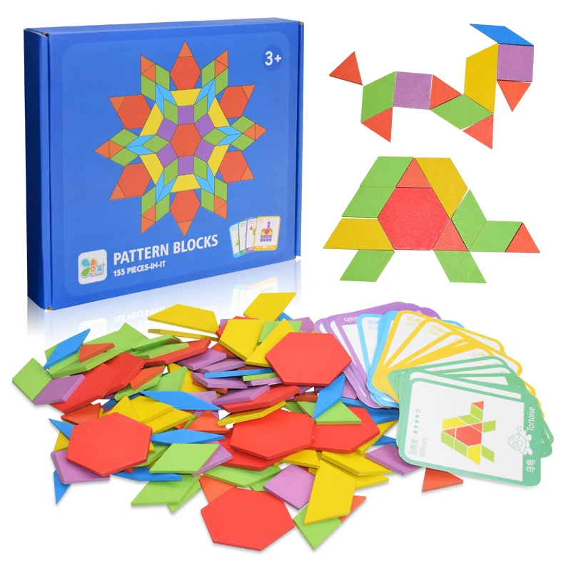 155pcs Træ-Puslespil yrelsen Indstiller Farverige Baby Montessori Pædagogisk Legetøj til Børn for Tidligt at Lære at Udvikle Toy
