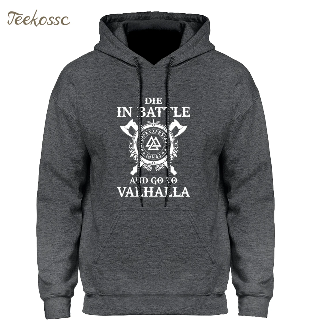Odin Vikingerne Hoodie Mænd Dø I Kamp Og Gå Til Valhalla Hoodies for Herre 2020 Vinter Søn af Odin Viking Berserker Hooded Sweatshirt