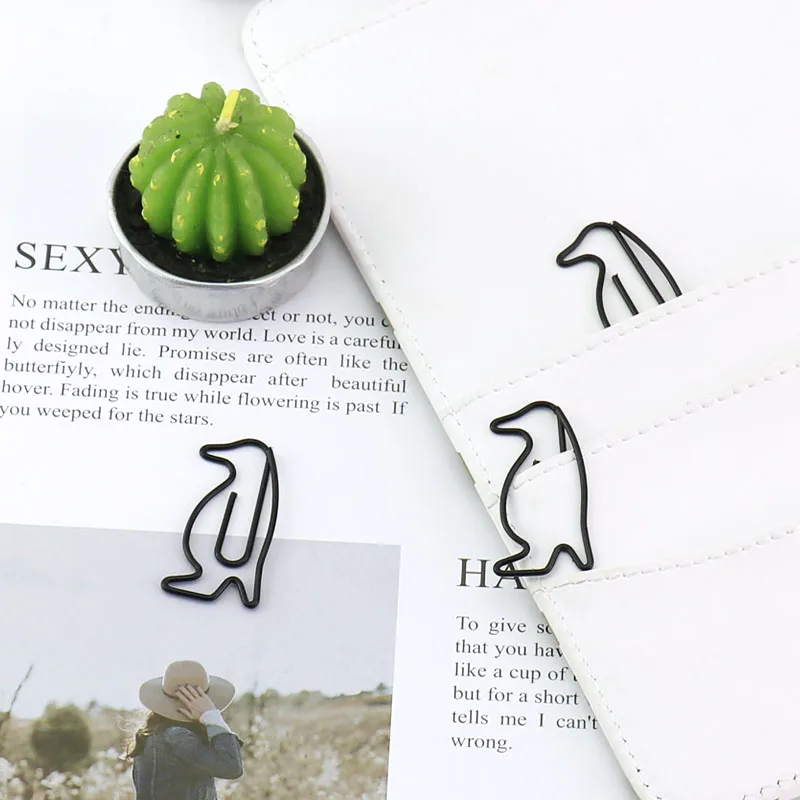 TUTU Dyr Penguin Formet Papir Klip God Til Papir, der er Klippet Samlere eller Animalske Elskere (Sort 50 Tæller) gratis forsendelse H0229