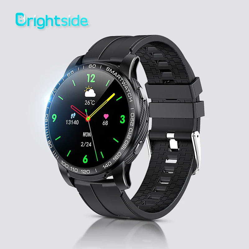 Brightside F7 2021 NYT, Smart Ur Mænd Bluetooth-5.0 Sport pulsmåler Dial Opkald Runde Smartwatch Mand til Android & IOS
