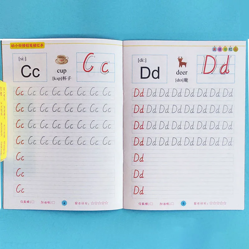 Motion Bog，at Skrive Lære engelsk，For Børne Børn i børnehave Øvelser Kalligrafi Praksis Book libros
