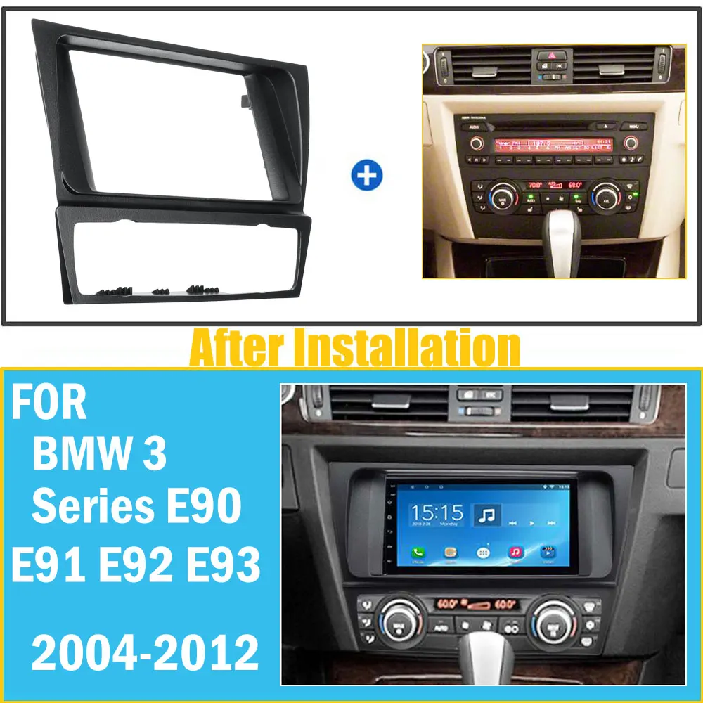 2 Din Radio Audio Fascia Fascias Panel Plade Ramme DVD-CD ' Dash Dashboard Cover Til BMW 3-Serie E90 E91 E92 E93 2004-2012 , 2din
