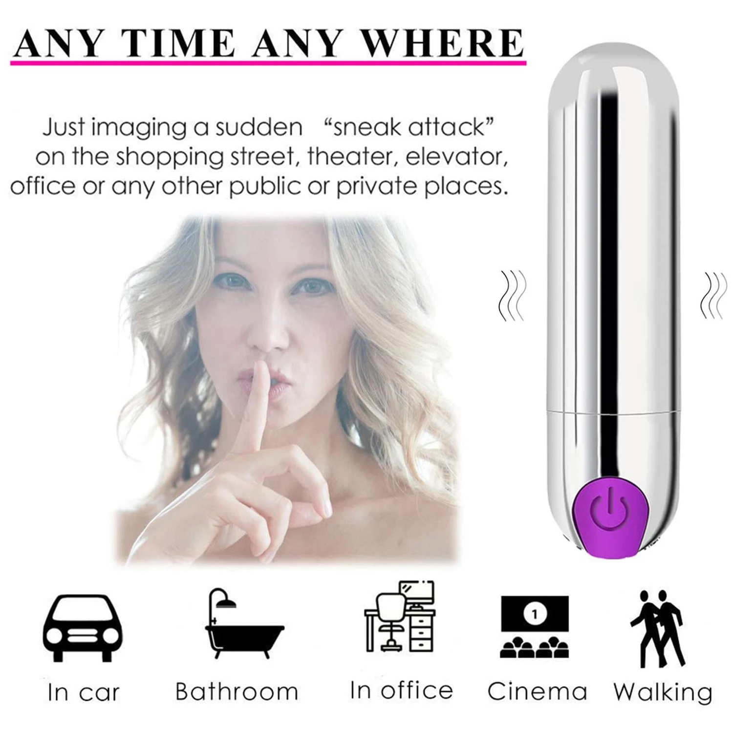 Vibrator Klitoris Og G-Spot Brystvorten Stimulator Vibrere Massageapparat Bullet Vibe Orgasme Vagina Dildo For Travel USB-Genopladelige