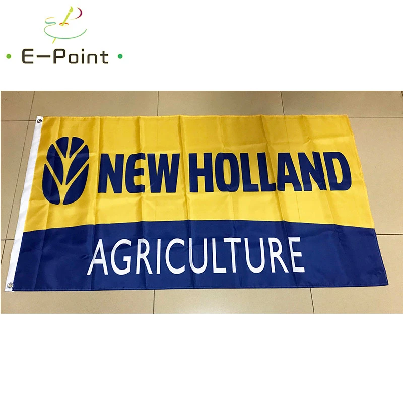 New Holland Agriculture Flag 2*3 ft (60*90cm) 3 ft*5ft (90*150 cm) Størrelse Julepynt til Hjem Flag Banner Gaver