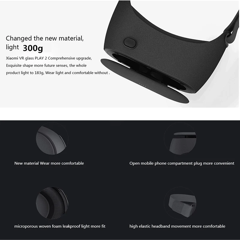 Original Xiaomi VR Spille 2 Virtual Reality, 3D-Briller Headset Xiaomi Mi VR Play2 Med Biograf Game Controller til 4.7 - 5.7 Telefon