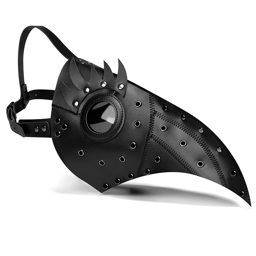Sorte Død, Pesten Læge Maske for Mænd Halloween Masque Maske Pesten Læge Cosplay PU Damp Punks Næb Maske Steampunk