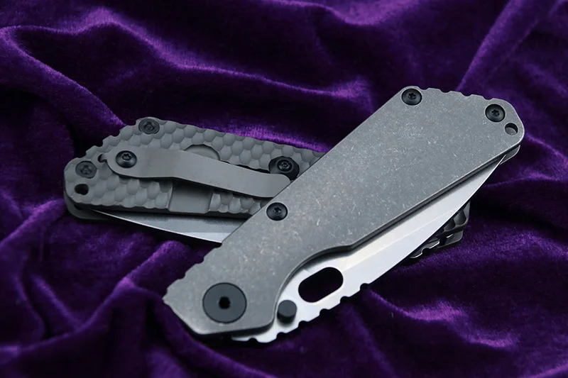 LEMIFSHE SNG Folde Kniv D2 blade Titanium Gruber/CF håndtere Kobber spændeskive køkken udendørs jagt Knive EDC Værktøj