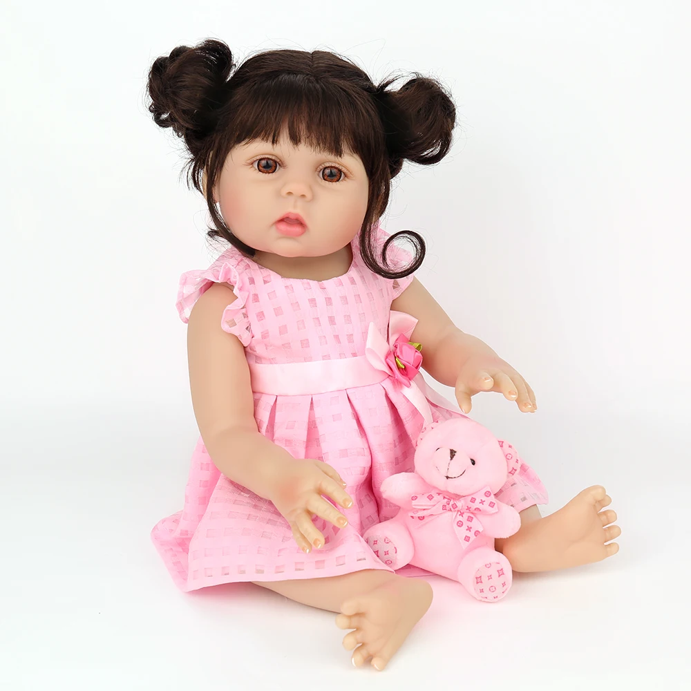 Fuld Silikone Reborn Baby Doll Prinsesse lol 18 tommer Naturtro Bade Bebe Spædbarn Vand-Bevis Boneca Spille legetøj Kids barn