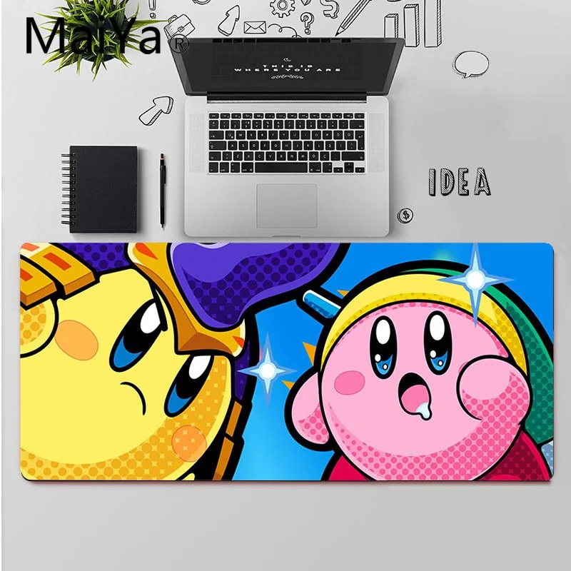 Maiya Top Kvalitet Søde Kirby gamer spiller mats Musemåtte Gratis Fragt Stor musemåtte Tastaturer Mat