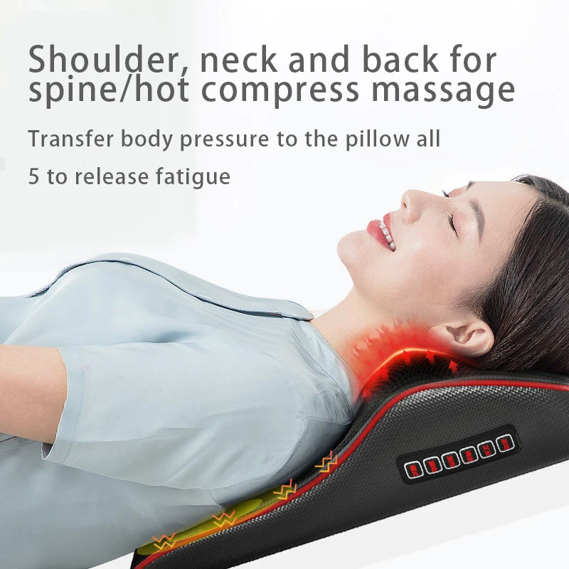 Hals Massageapparat Bilen Hjem Livmoderhalskræft Shiatsu Massage Nakke Talje Body Electric Multifunktionelle Massage Pude Pude
