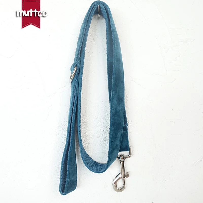 MUTTCO unikke design fashionable bow tie håndlavet hund halsbånd og snor TURKIS hund krave, som ligger 5 størrelser UDC097