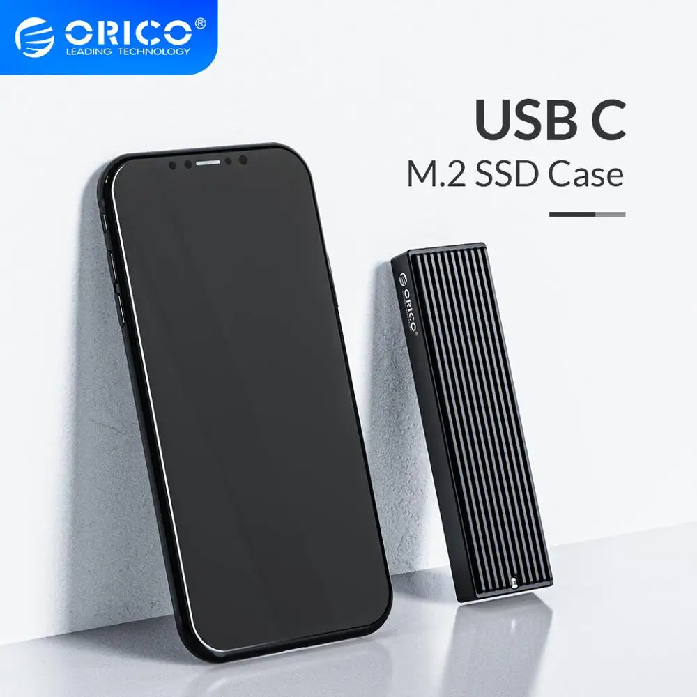ORICO M. 2 NVME Box USB-C Gen2 10Gbps PCIe SSD Tilfældet For 2230/2242/2260/2280 SSD M2 SATA NGFF 5Gbps SSD Kabinet Varmeafledning
