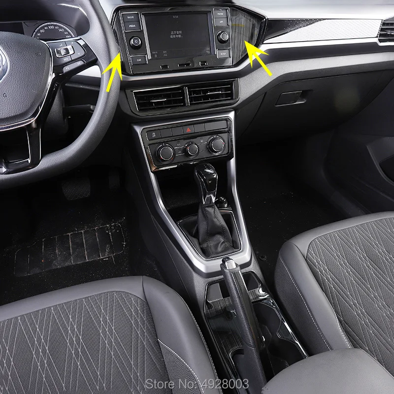 Bilen GPS-Screen Panel Side Trim Dække Klistermærker Garniture til Volkswagen VW T-kryds Tcross 2019 2020