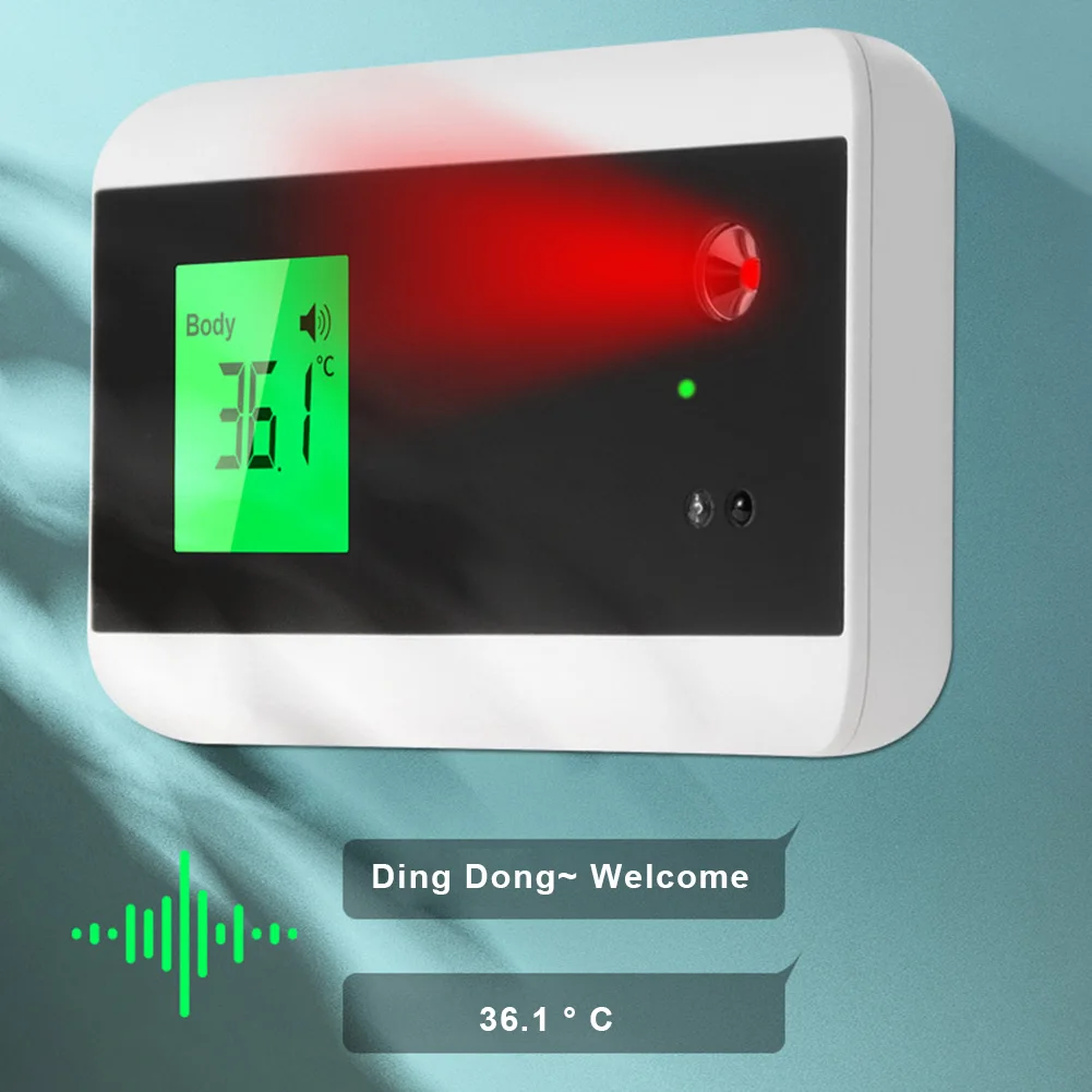 Ansigtsgenkendelse Temperatur Måling Adgangskontrol-Maskine-System Infrarød Kropstemperatur Scanner Termometer B2