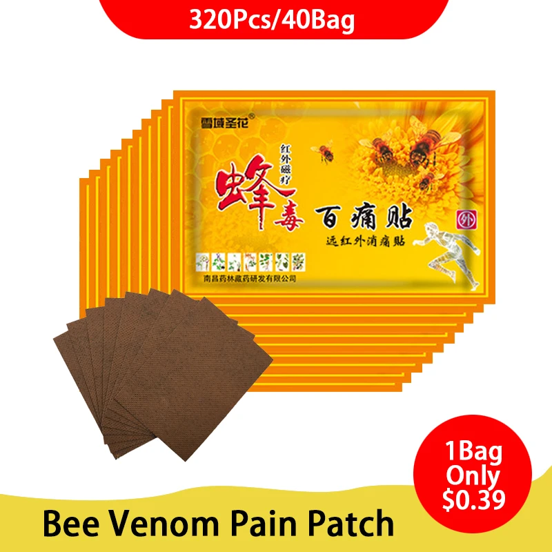 320Pcs/Masse Kinesiske Bee Venom Uddrag Smerte Plaster Effektiv Lindring knæleddet Smerte Ben, ledsmerter Ben Musle Smerte Medicinsk Gips