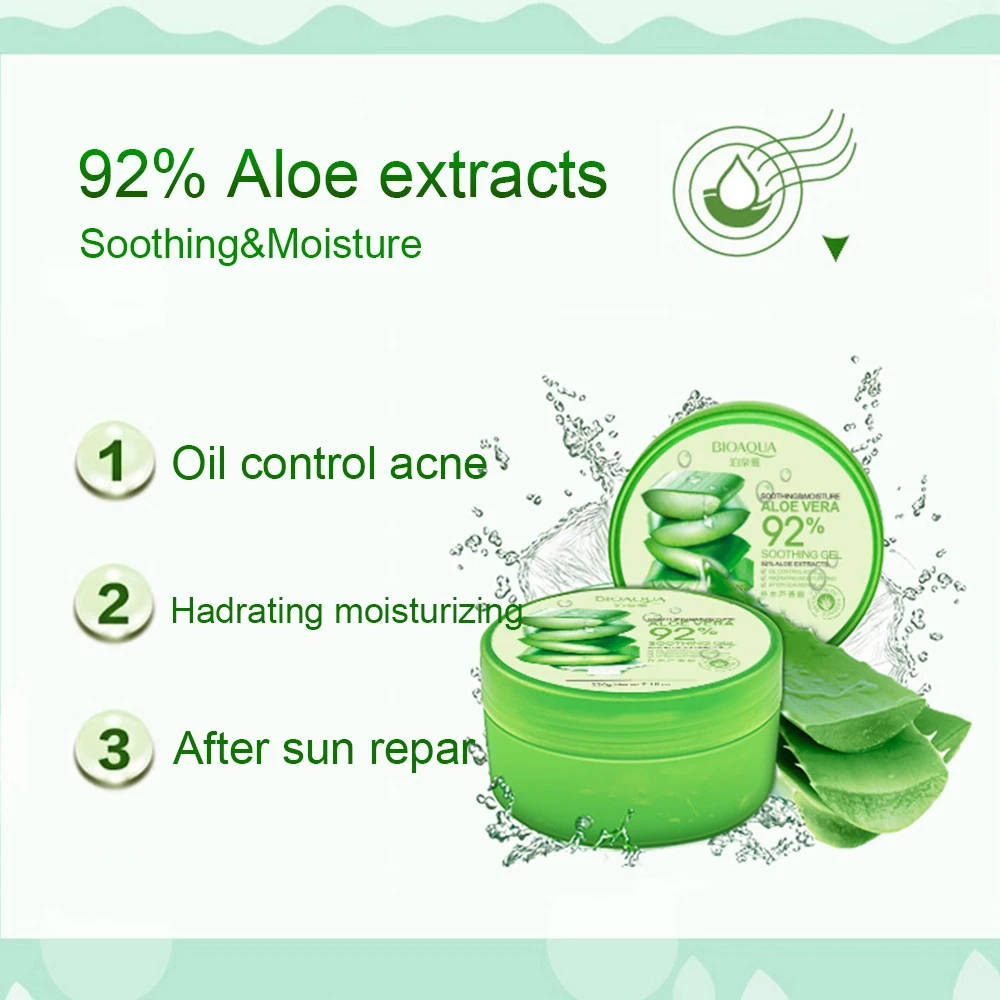 220g Aloe Vera Gel Naturlige Ansigt Cremer Fugtighedscreme Acne Behandling Gel Til Huden Reparation Naturlige Skønhed