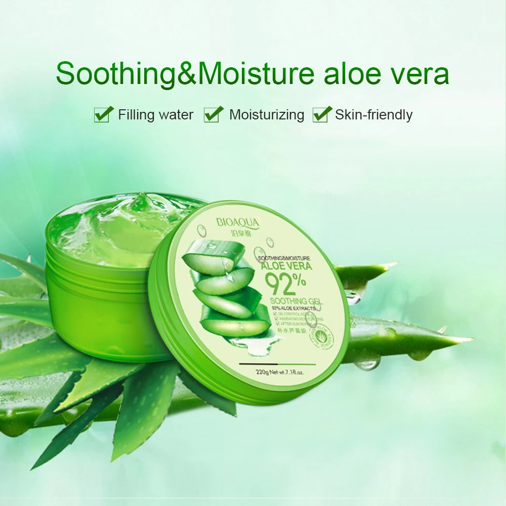 220g Aloe Vera Gel Naturlige Ansigt Cremer Fugtighedscreme Acne Behandling Gel Til Huden Reparation Naturlige Skønhed