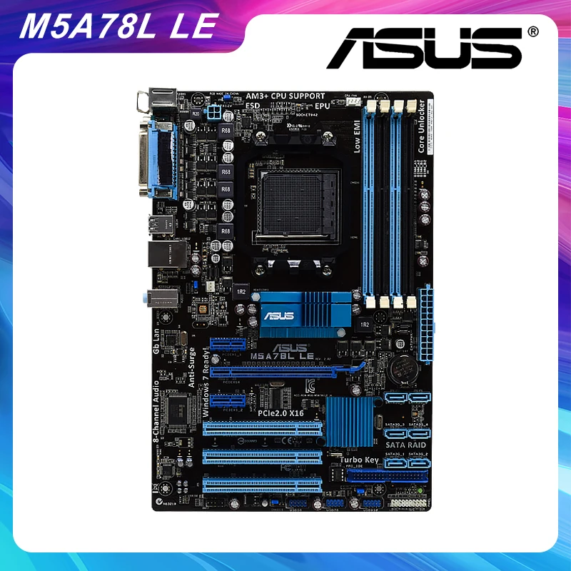 ASUS M5A78L LE Desktop Bundkort Til Socket AM3 AMD 760G DDR3 Oprindelige Anvendte pc bundkort computer tilbehør