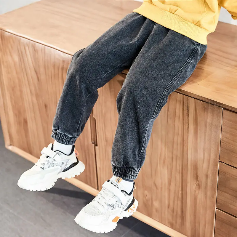 MudiPanda Hot Salg Efteråret Og Vinteren Drenge Jeans 4-13 År Gamle Bomuld Vaskes Kids Jeans Koreanske Bukser Plus Velvet 2020 Ny