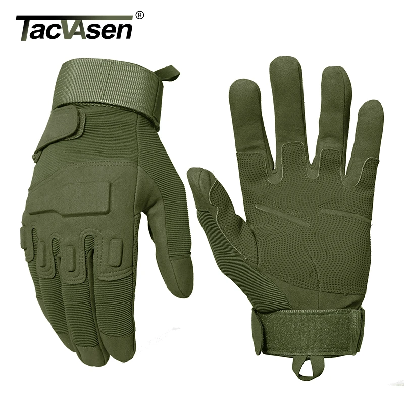 TACVASEN Mænd ' s Hær Handsker Bekæmpe Fuld Finger Handsker Militære Taktiske Handsker Mænd Paintball Anti-Slip Læder Handsker TD-YWHX-021