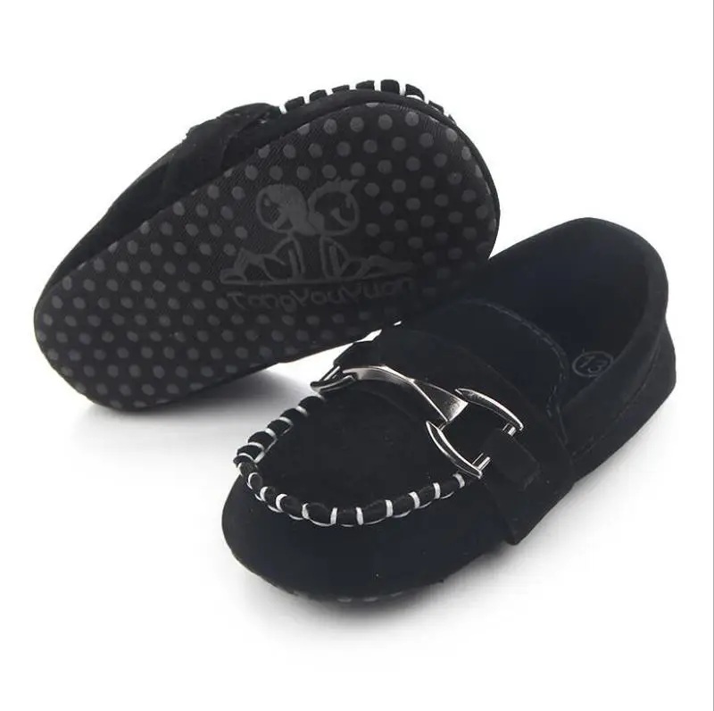 Læder baby sko Moccasin spædbarn første vandrere sort sko til Nyfødte læder baby dreng sko til 0 -1 år babyer engros