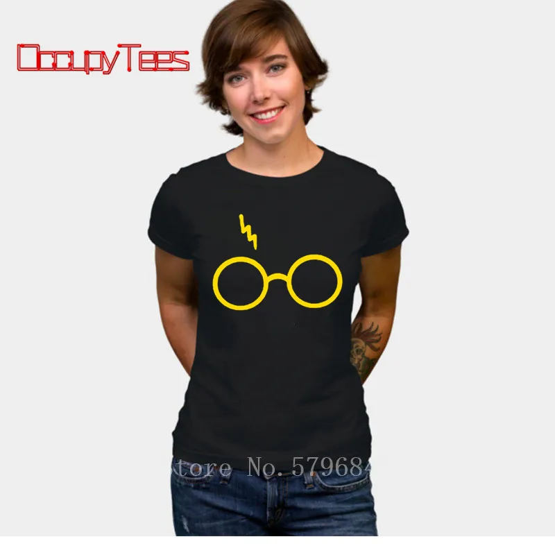 Lyn Briller T-Shirt Piger Streetwear Harry Flash Briller Grafisk T-Shirt Kvinder Femme Potter-elskere Slank Harajuku t-Shirt