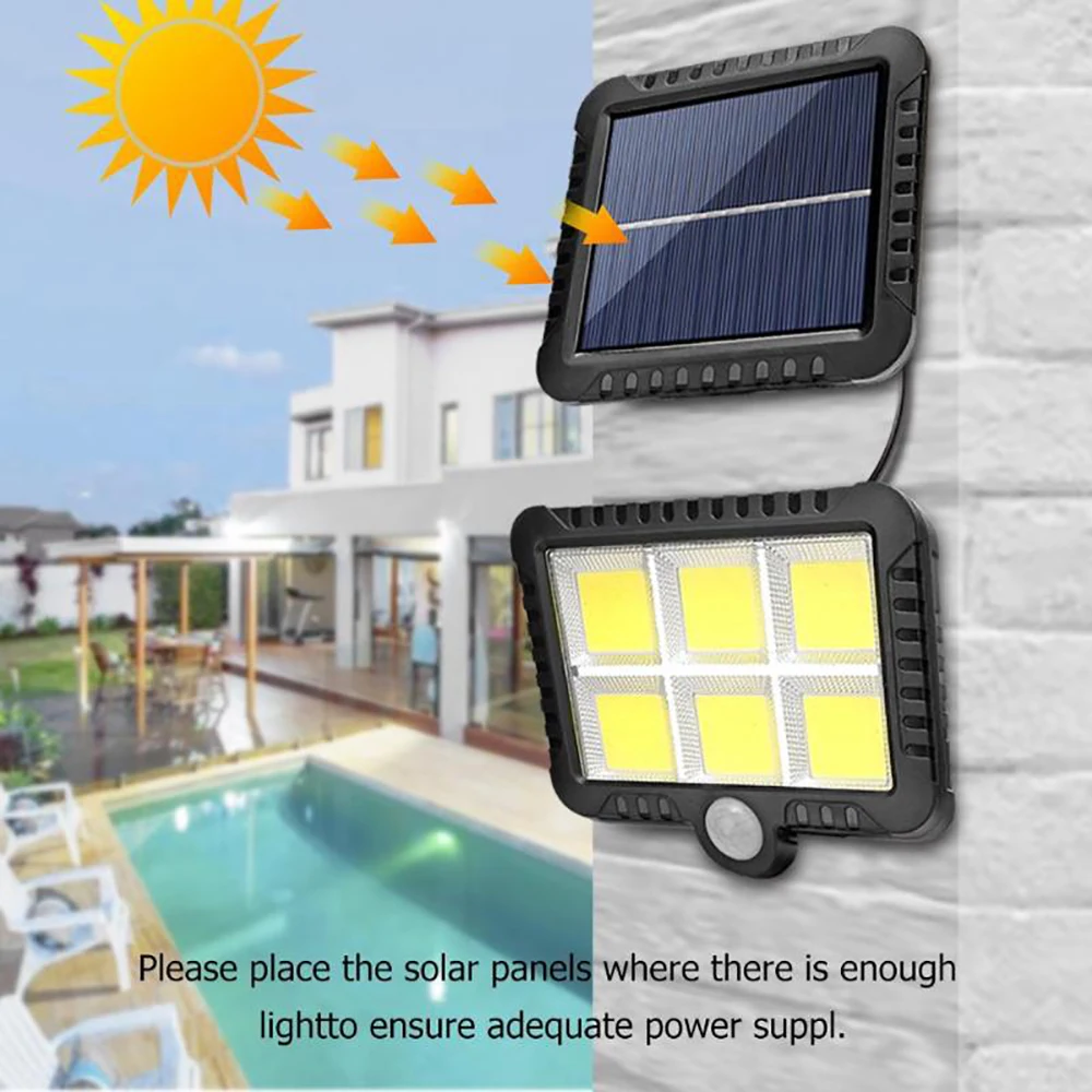 Nye LED Firkantet Sol Lys Mpow 120 COB Lysdioder Udendørs Vandtæt Sol bevægelsesfølerens Sikkerhed væglampe til Haven Vej Indretning