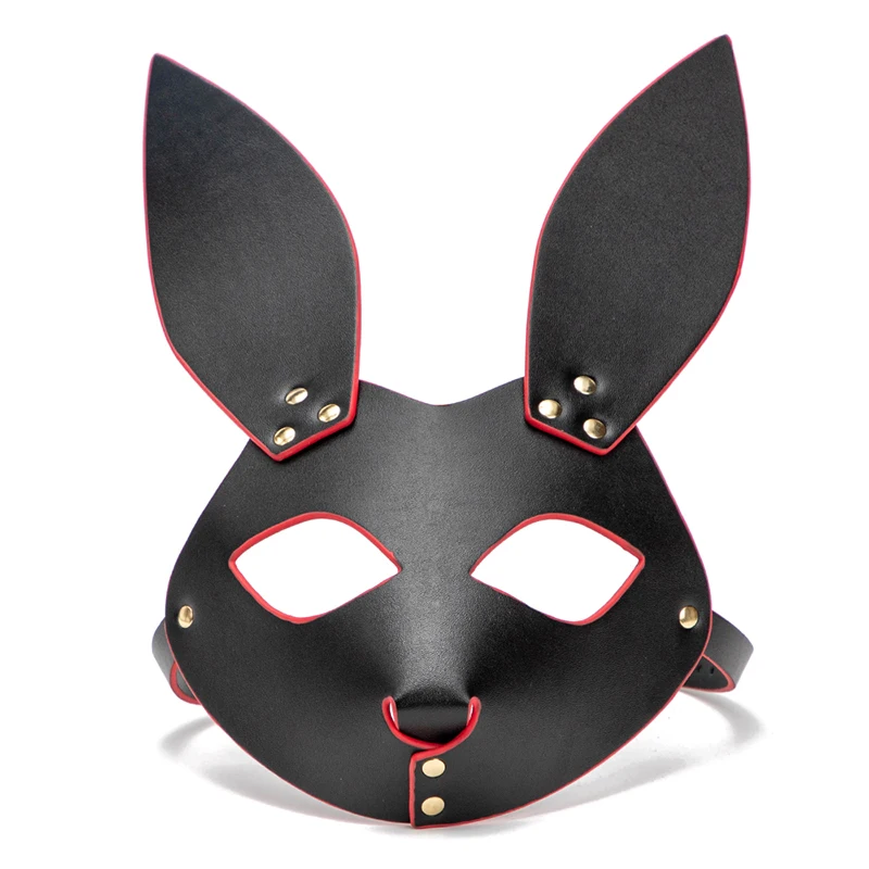 Bunny Pige Fox Sexet PU Læder Masker Skinnende Mousserende Catwoman Voksen Masker Cosplay Rekvisitter Maskerade Elsker Halve Ansigt Maske Gave