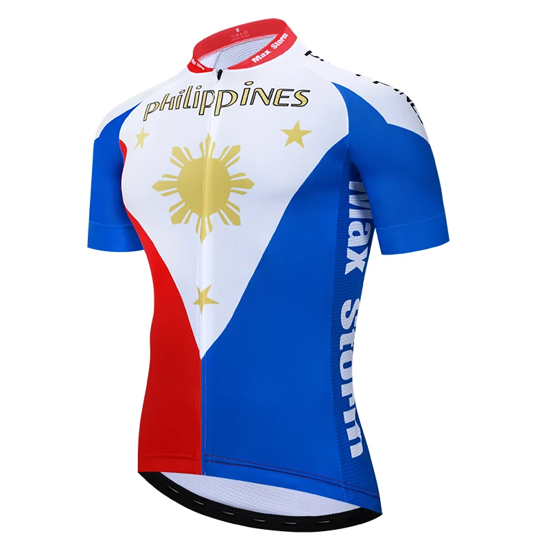 2019 Filippinerne Retro KLASSISK Nye Team Cycling Jersey Tilpasset Mountain Road Race Top max antal storm Reflekterende lynlås 4 lomme