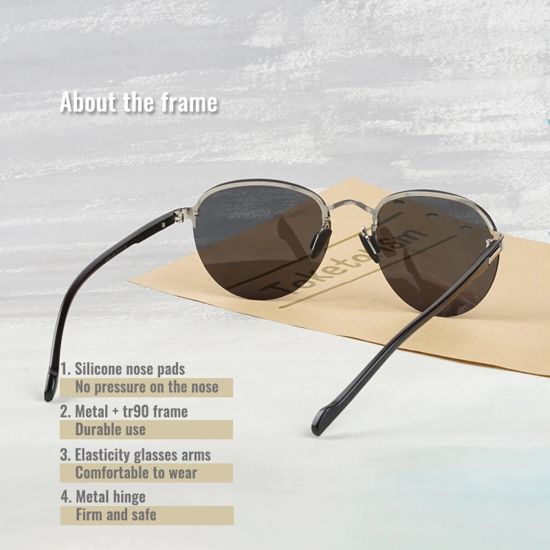 Toketorism Polariseret Kørsel Solbrille til Mænd Vintage Pilot Solbriller til Kvinder