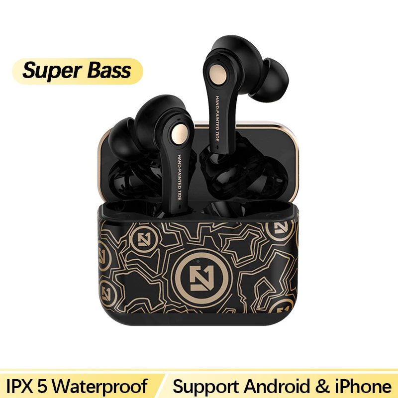 Super Bas Bluetooth Hovedtelefoner Gaming Hovedtelefoner Dragon Lama Trådløse Hovedtelefoner Bluetooth-Headset med støjreduktion TWS Øretelefoner