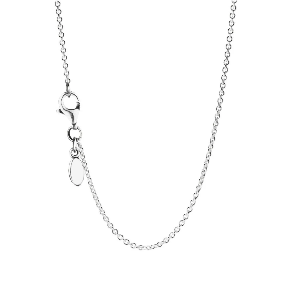 KAKANY Sterling Sølv Mønstrede Sølv Kæde (Justerbar) Grundlæggende Charme Halskæde med Logo Halskæde til Kvinder
