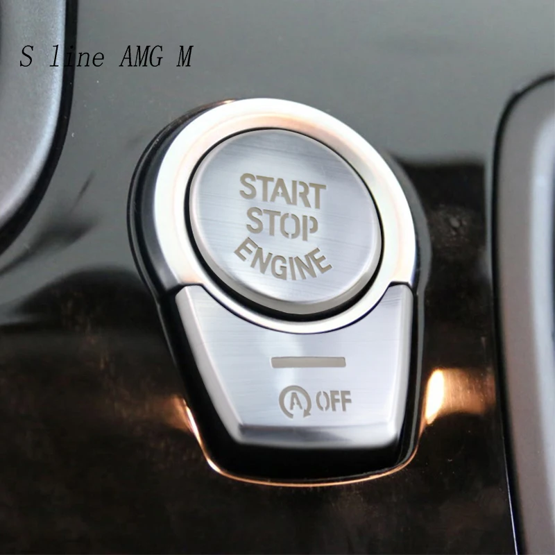 Bil Styling til BMW 5 6 7 serie f10 F07 GT F01 F02 Motor START-Knappen, sæt Låget på STOP-knappen Tilbehør Key Indretning Klistermærker