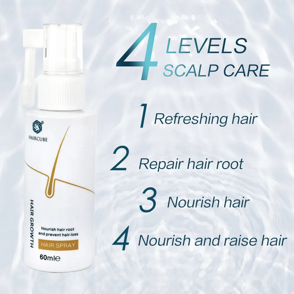 3 Stk HAIRCUB Hår Vækst Spray til Hurtig hårvækst Anti hårtab Behandling hårpleje Tonic Fortykningsmiddel Hår Vækst Væsentlige Olie