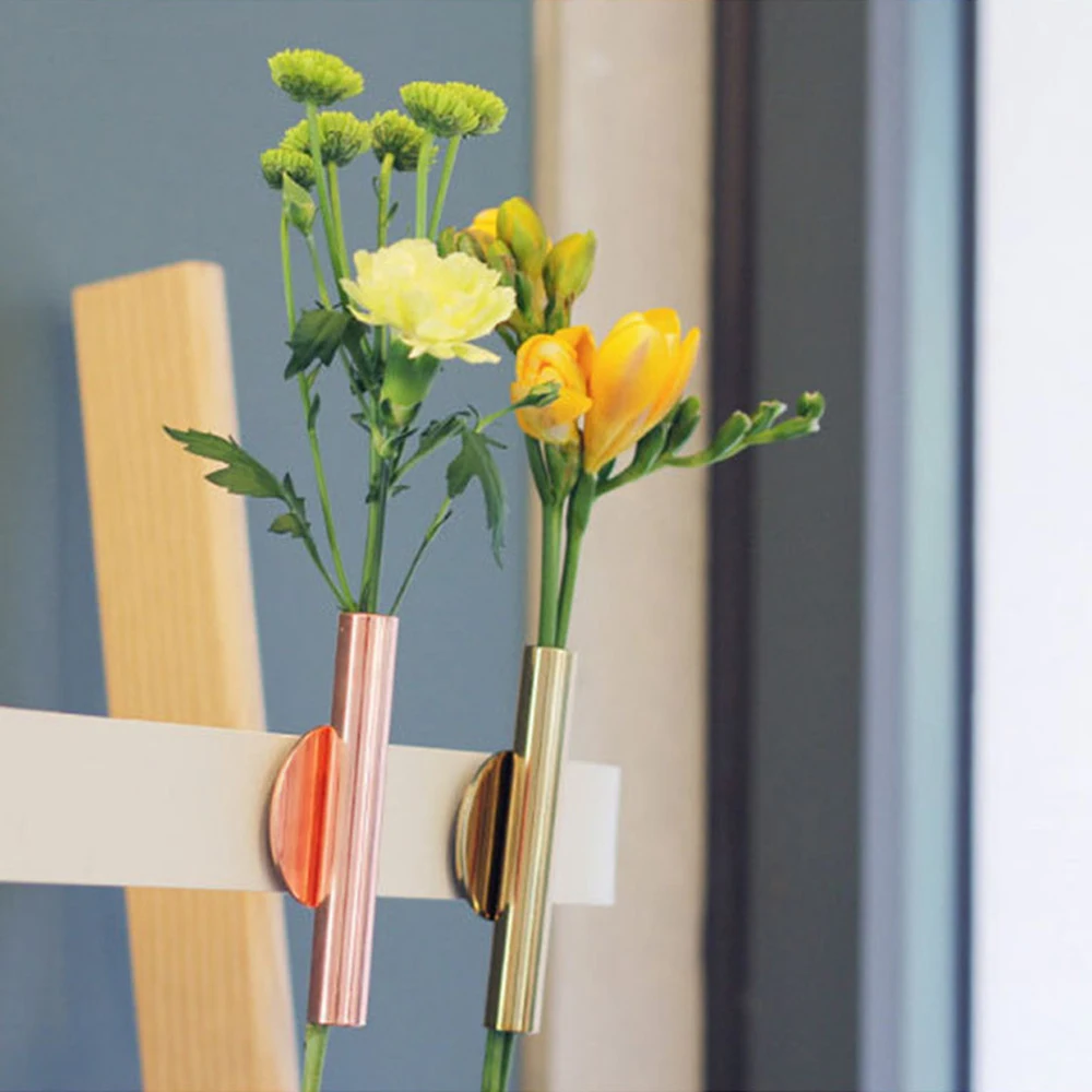Rose Guld Væggen Tørret Blomst Holder Nordiske Kreative Blomsterarter Arrangement Metal-Rack Mode Simulering Blomst Golden Hylde Home Decor