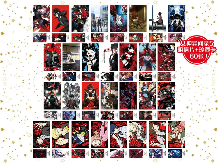 Persona 5 Hovedperson Joker Ren Amamiya Ryuji Sakamoto Postkort Postkort Mærkat Artbook Brochure Gave Cosplay Rekvisitter Bog, Der Er