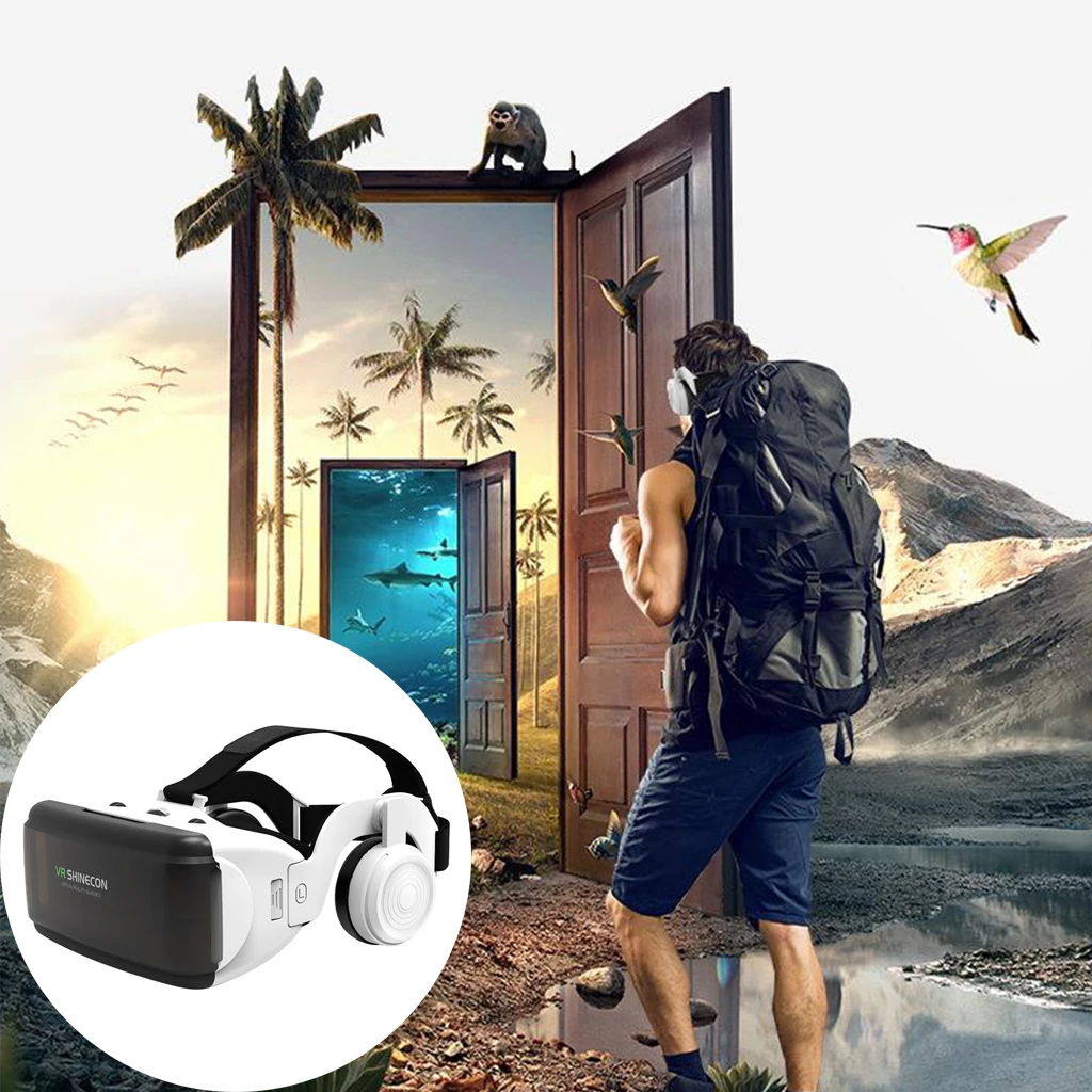 3D VR Headset Virtual Reality Glas Briller Headset til Telefoner, 4.7-6.53